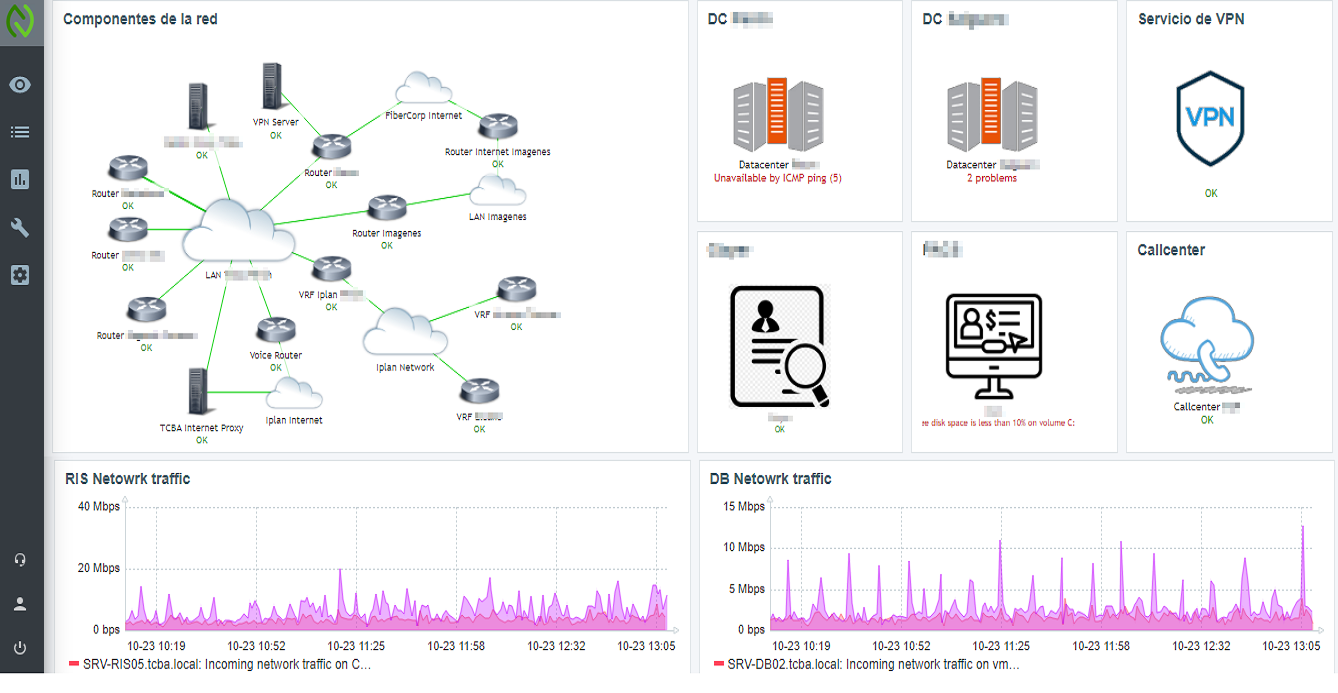 Modern composition with data interfaces, cloud and AI chat